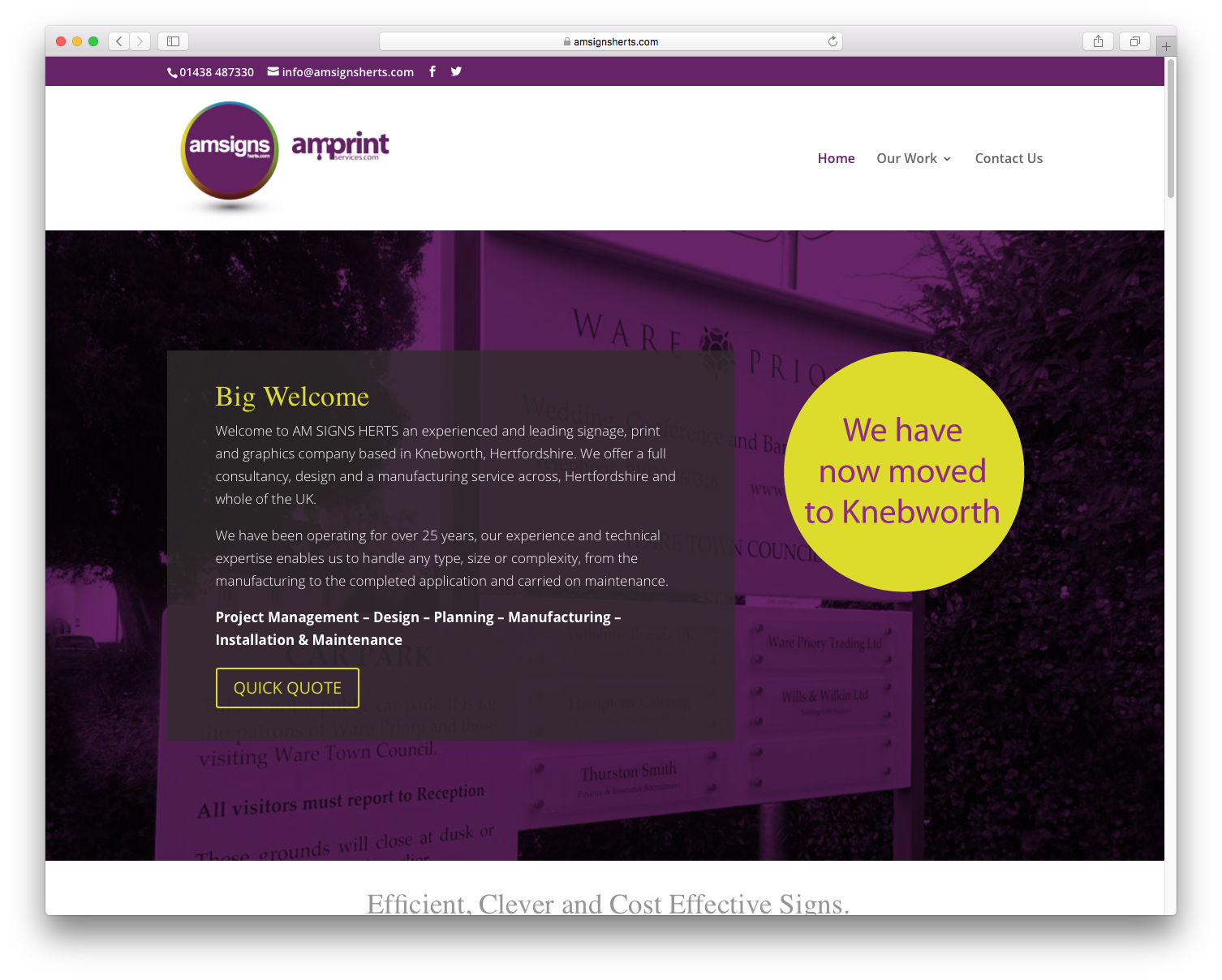 AM Print Services website
