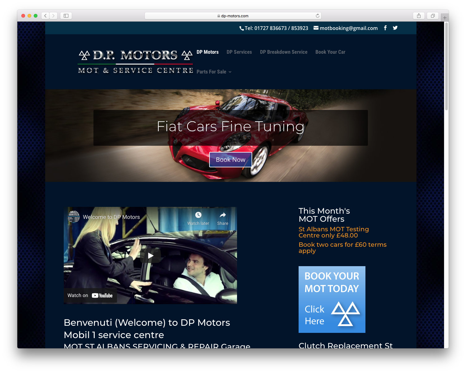 DP Motors website