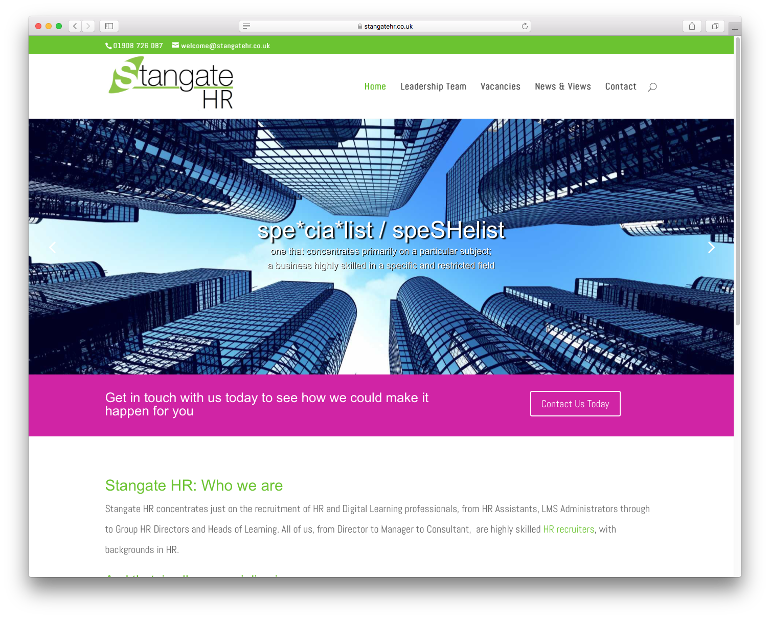 Stangate HR website