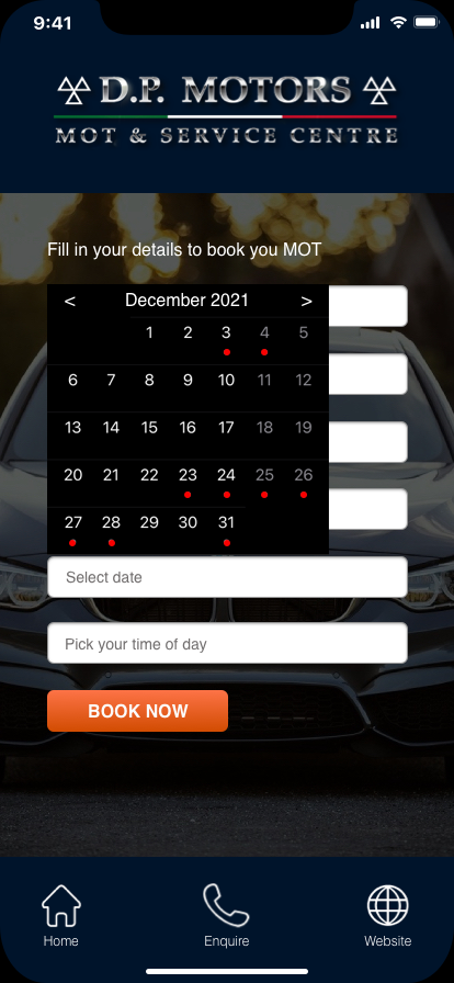 Book MOT - Calendar Book MOT - Calendar