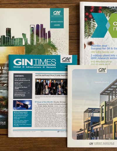 Credit Agricole printed brochures